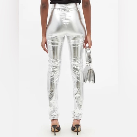 NWT Dolce & Gabbana AW21 Silver Laminated Leggings - Picture 3 of 15